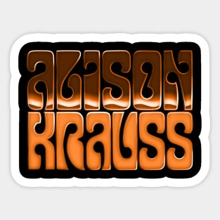 Alison Krauss // Retro Fan Design Sticker